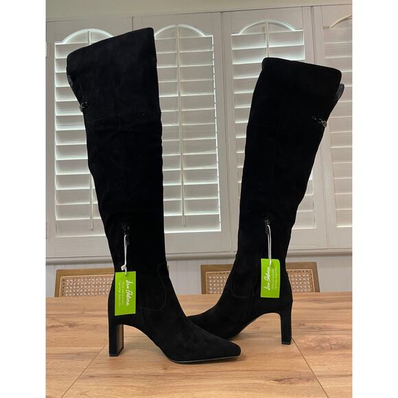 Sam Edelman Women's Shea Over the Knee Boots Black Suede Size 9 NWOB Luxe Boot - Picture 4 of 14